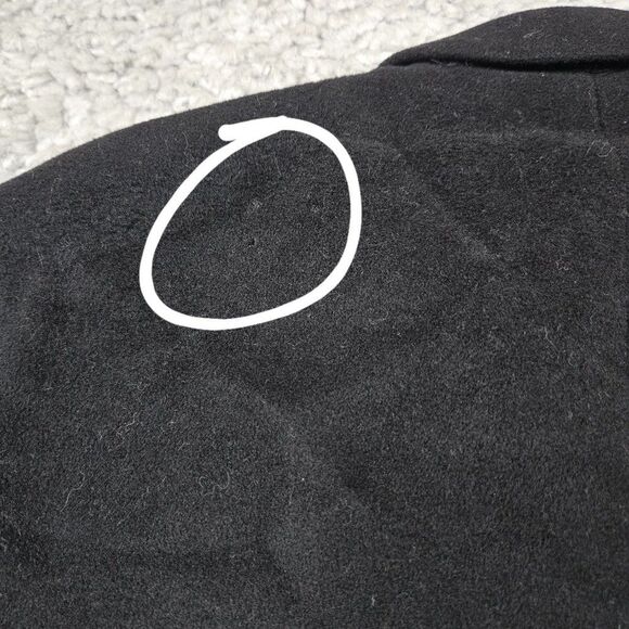 READ Ralph Ralph Lauren Wool Cashmere Coat Black Double Breasted Men's Size 42R - Picture 16 of 16